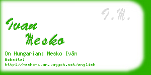 ivan mesko business card